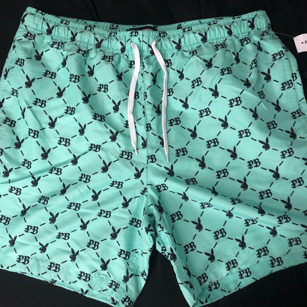 Playboy By PacSun Monogram 17" Swim Trunks